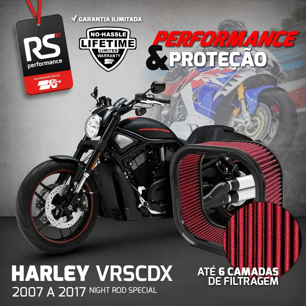 Filtro Esportivo Inbox Harley-davidson V-rod 2006 Até 2017