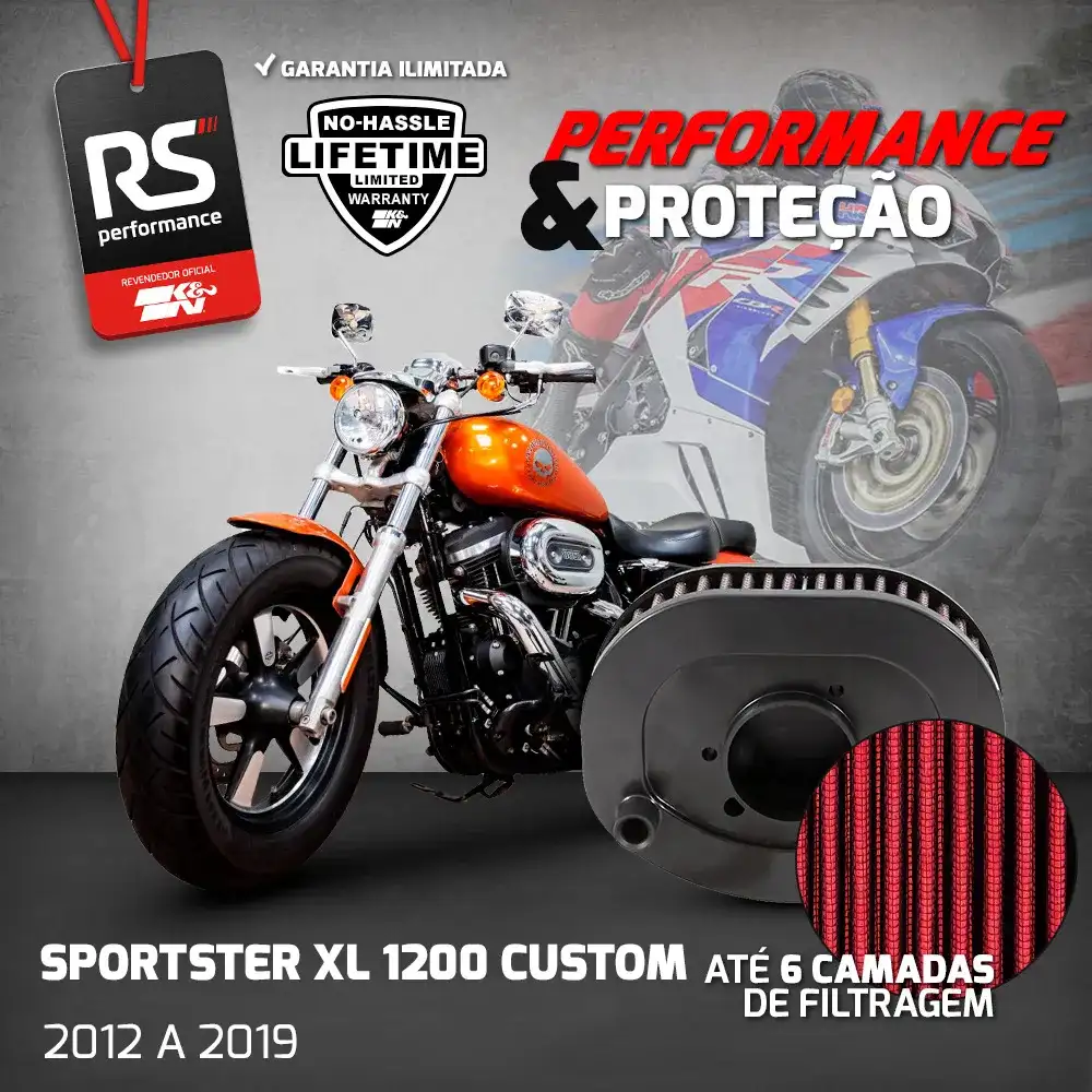 Filtro Esportivo Inbox Harley Sportster Xl 2012 A 2020