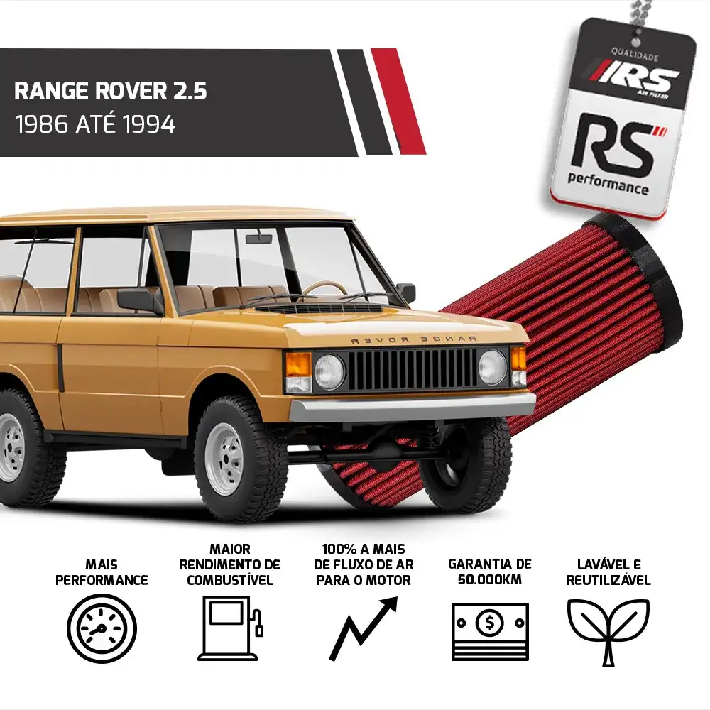 Filtro Esportivo Range Rover Discovery Defender 1986 A 1994
