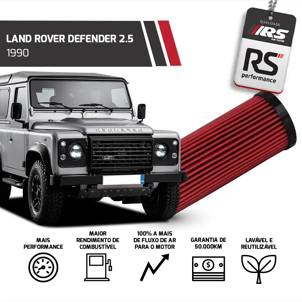 Filtro Esportivo Range Rover Discovery Defender 1986 A 1994