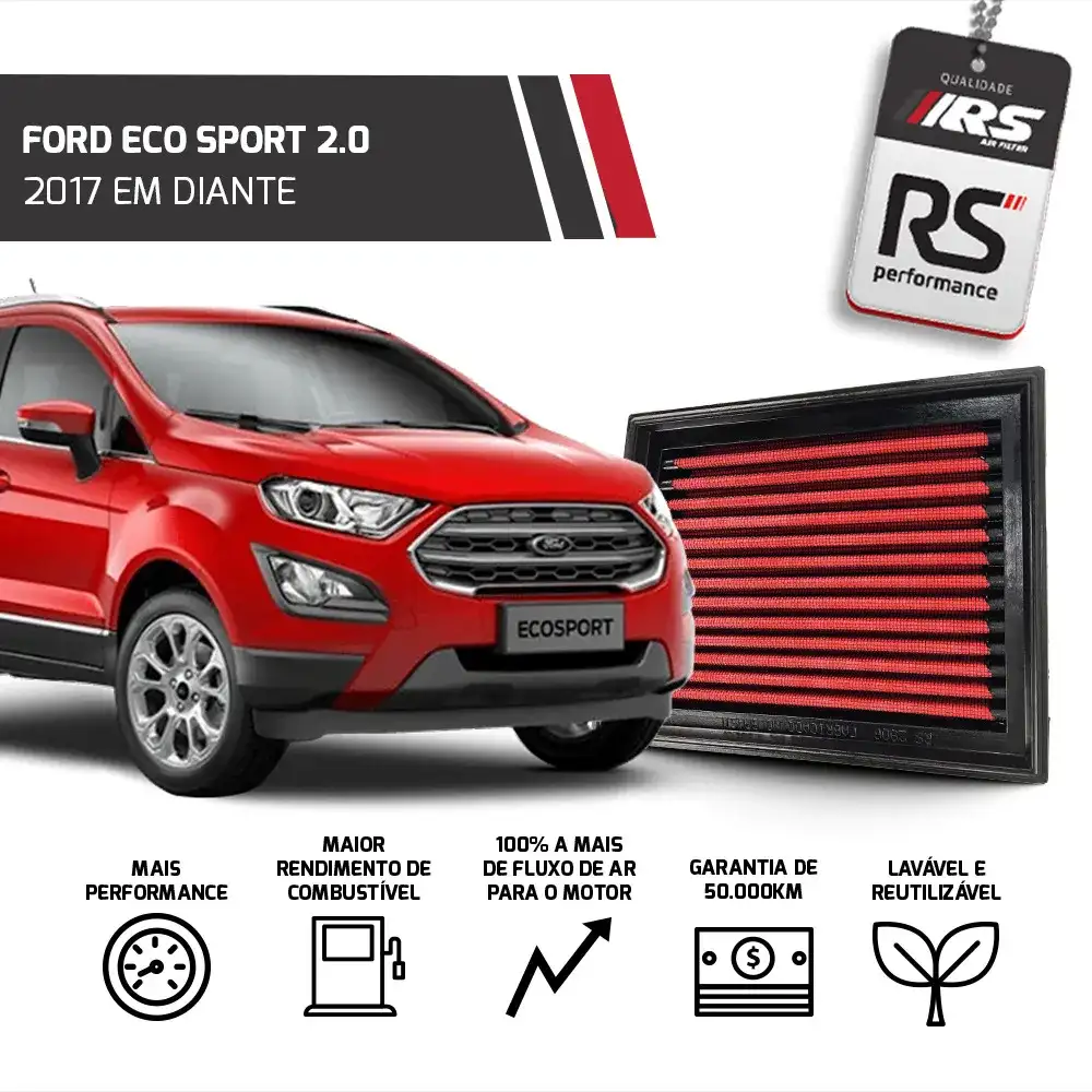 Filtro Esportivo Ford Ka 1.5 Ecosport 2.0 2017 Em Diante