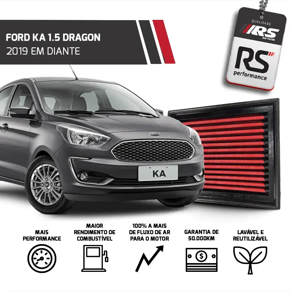 Filtro Esportivo Ford Ka 1.5 Ecosport 2.0 2017 Em Diante