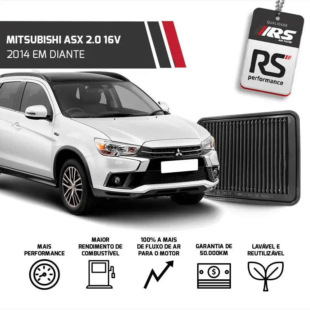 Filtro Esportivo Mitsubishi 4b1 Asx Lancer 2011 Em Diante