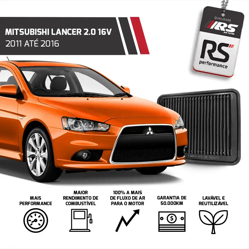 Filtro Esportivo Mitsubishi 4b1 Asx Lancer 2011 Em Diante