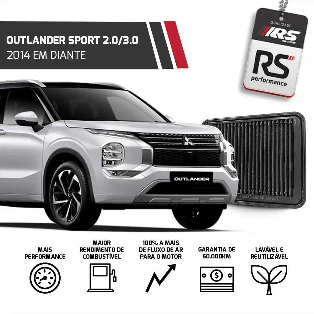 Filtro Esportivo Mitsubishi 4b1 Asx Lancer 2011 Em Diante