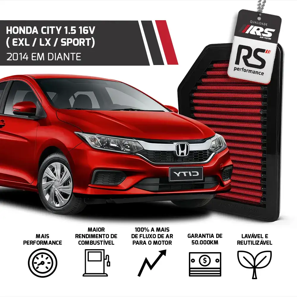 Filtro De Ar Esportivo Honda Wr-v 1.5 Ex/exl 2017 Em Diante