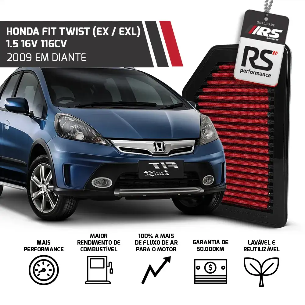 Filtro De Ar Esportivo Honda Wr-v 1.5 Ex/exl 2017 Em Diante