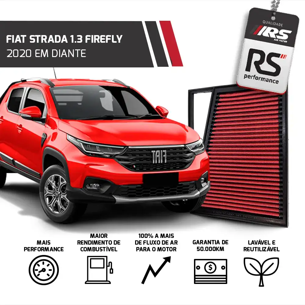 Filtro Esportivo Inbox Fiat 1.0 1.3 Firefly 2017 Em Diante
