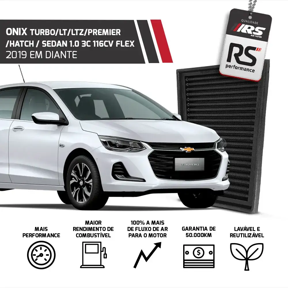 Filtro Esportivo Inbox Chevrolet Onix Tracker 2019 Em Diante