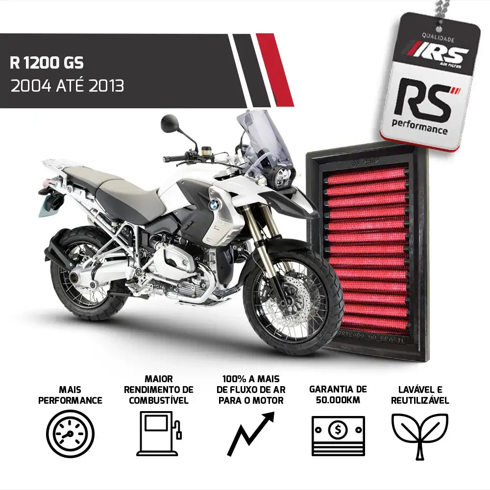 Filtro De Ar Esportivo Rs Filtros Inbox R 1200 Gs 2004-2013