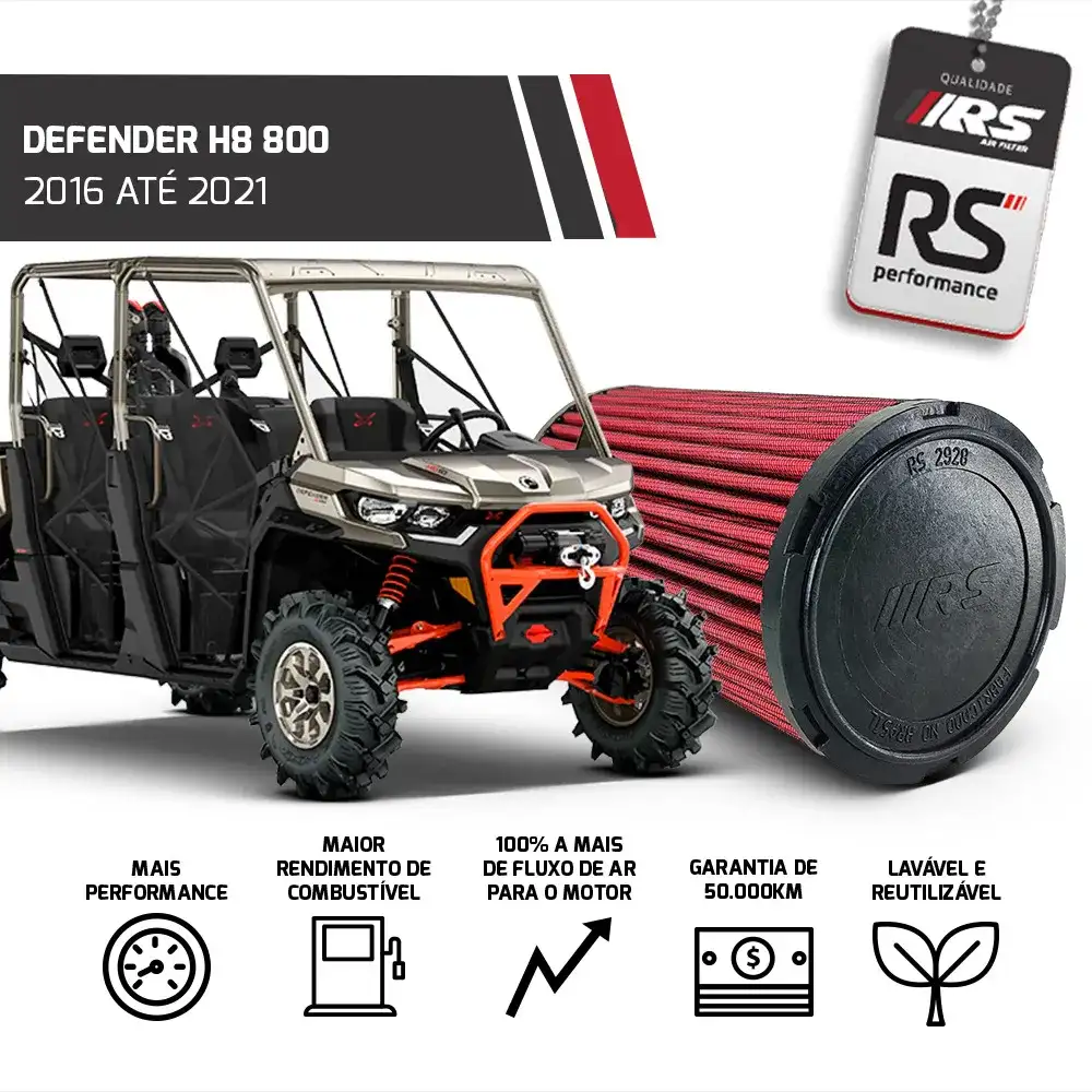 Filtro Esportivo Defender Dps Hd10 Hd8 Hd5 2016 Até 2021