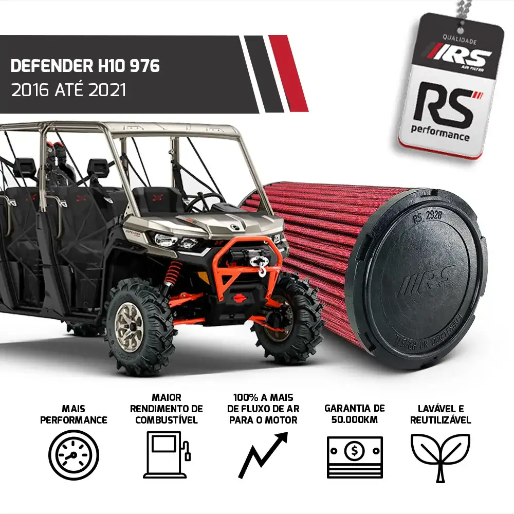 Filtro Esportivo Defender Dps Hd10 Hd8 Hd5 2016 Até 2021