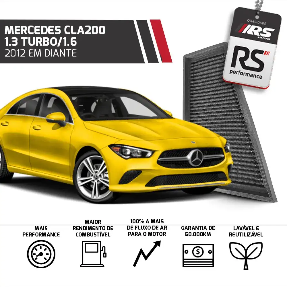 Filtro Ar Esportivo Inbox Mercedes A250 Cla200 Gla250 2012 em diante