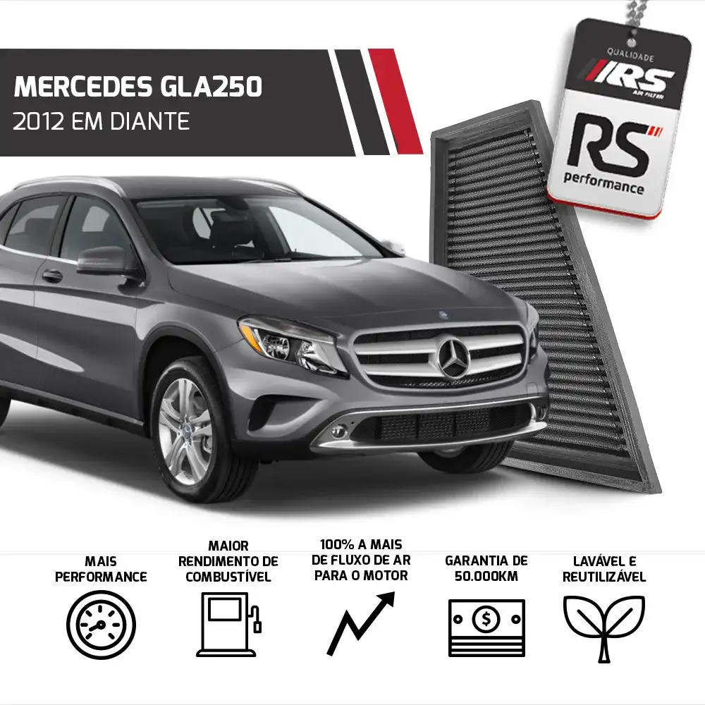 Filtro Ar Esportivo Inbox Mercedes A250 Cla200 Gla250 2012 em diante
