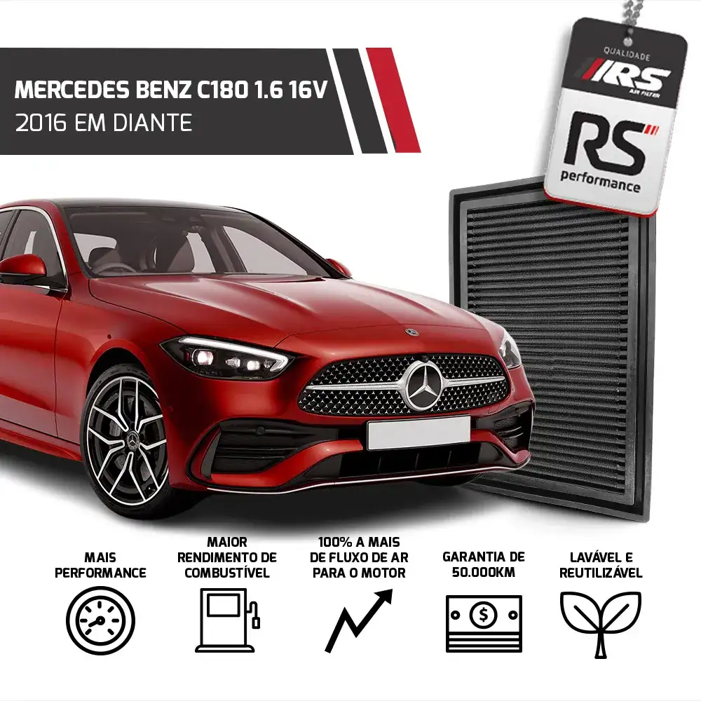 Filtro Esportivo Inbox Mercedes Classe C M270 2014 Em Diante