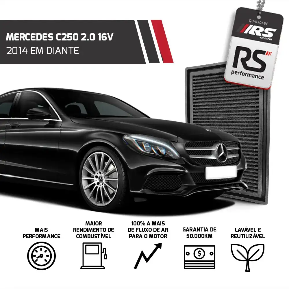 Filtro Esportivo Inbox Mercedes Classe C M270 2014 Em Diante