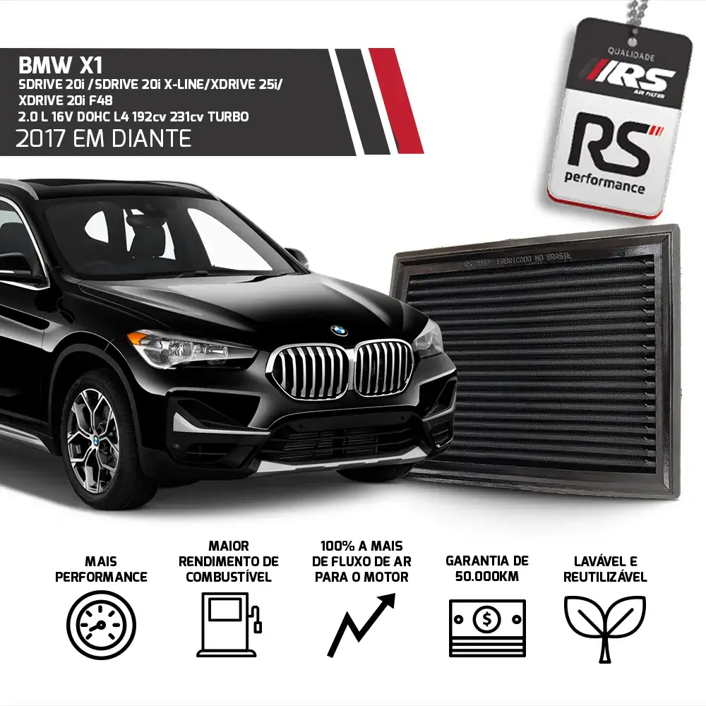 Filtro Esportivo Inbox Bmw B48 (F56 F39 F48) 2014 Em Diante