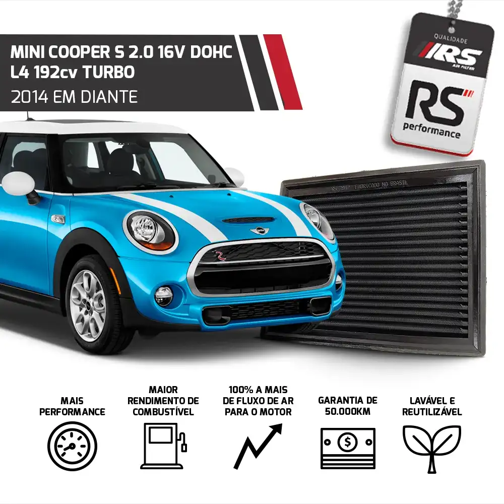 Filtro Esportivo Inbox Bmw B48 (F56 F39 F48) 2014 Em Diante