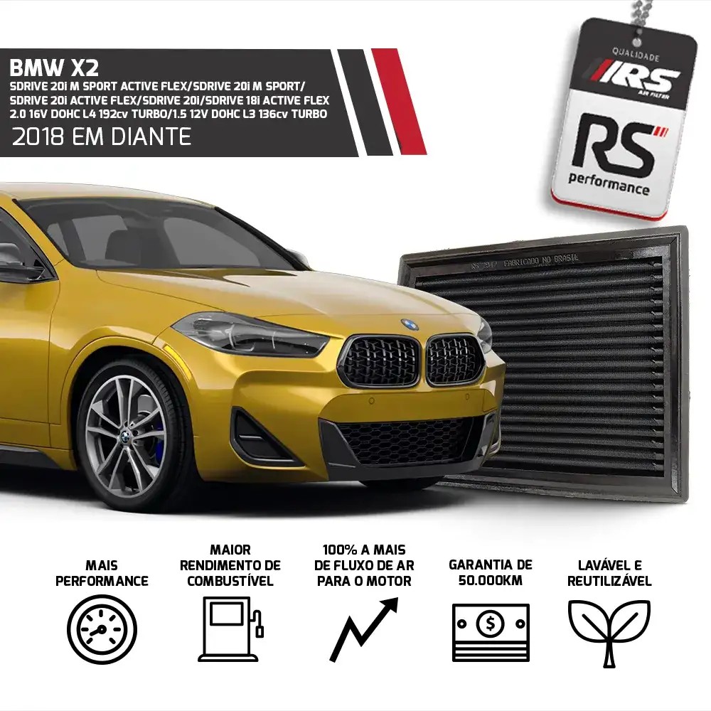 Filtro Esportivo Inbox Bmw B48 (F56 F39 F48) 2014 Em Diante