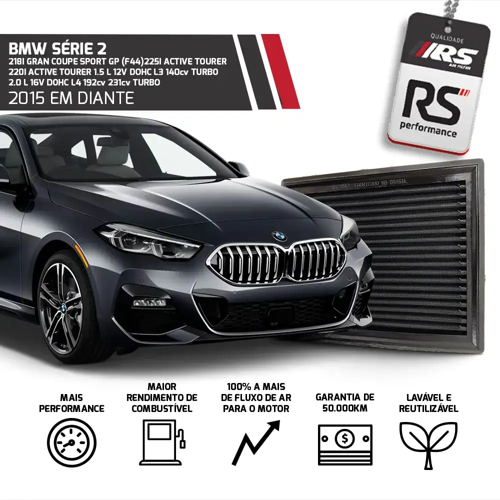 Filtro Esportivo Inbox Bmw B48 (F56 F39 F48) 2014 Em Diante