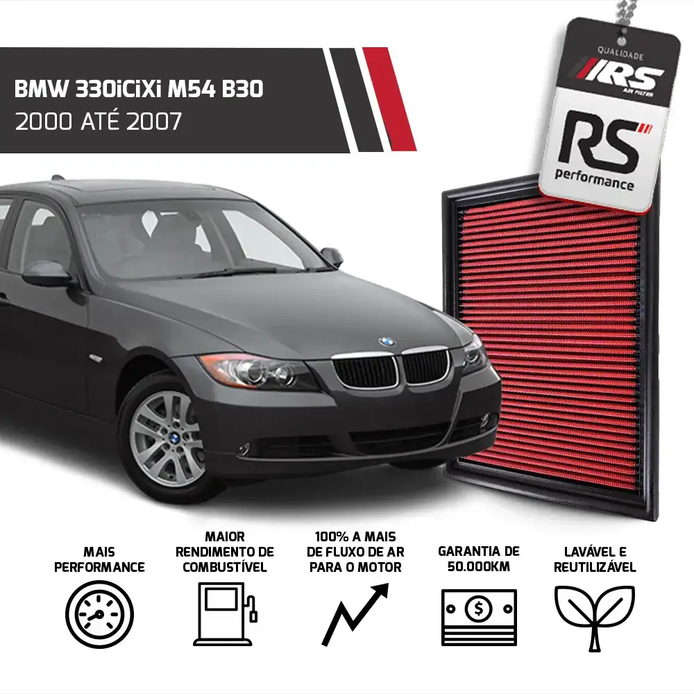 Filtro Esportivo Inbox Bmw M50 M52 M54 S50 1990 Em Diante