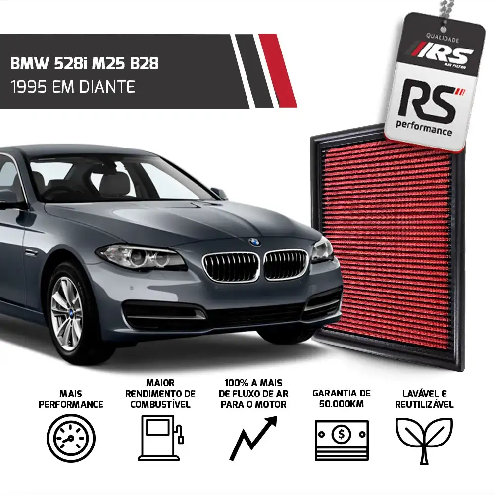 Filtro Esportivo Inbox Bmw M50 M52 M54 S50 1990 Em Diante