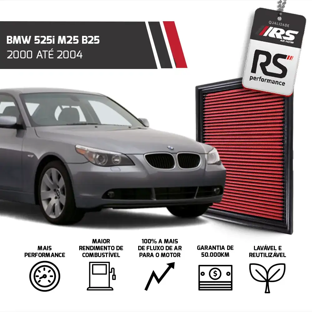 Filtro Esportivo Inbox Bmw M50 M52 M54 S50 1990 Em Diante