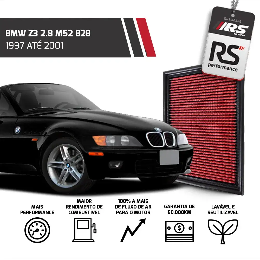 Filtro Esportivo Inbox Bmw M50 M52 M54 S50 1990 Em Diante