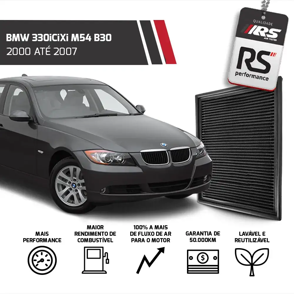 Filtro Esportivo Inbox Bmw M50 M52 M54 S50 1990 Em Diante