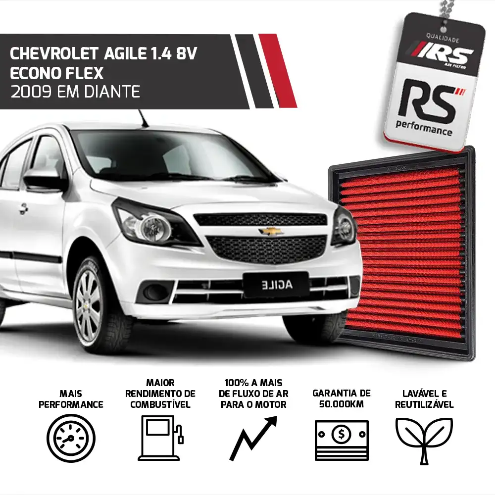 Filtro De Ar Esportivo Montana Corsa Agile Classic Tigra