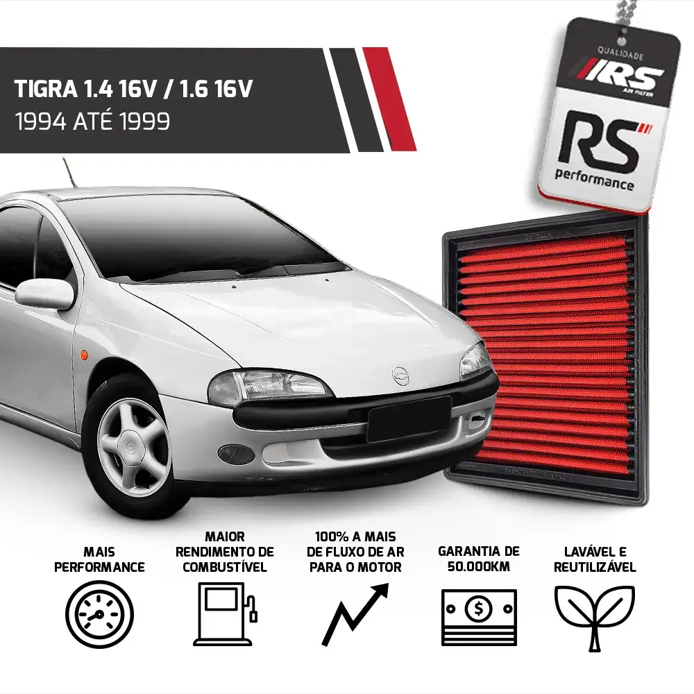 Filtro De Ar Esportivo Montana Corsa Agile Classic Tigra