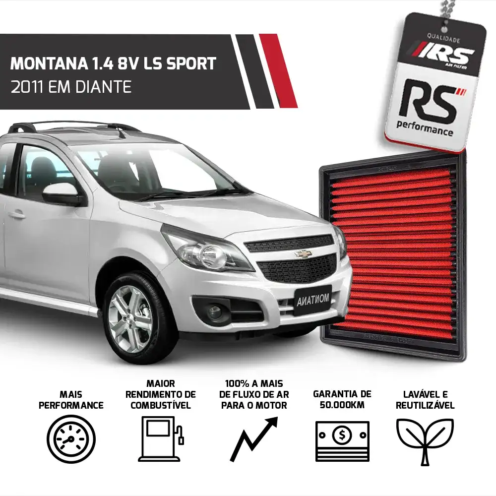 Filtro De Ar Esportivo Montana Corsa Agile Classic Tigra