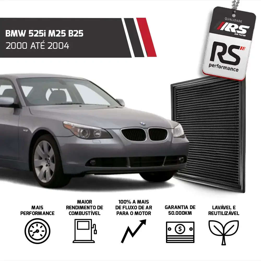 Filtro Esportivo Inbox Bmw M50 M52 M54 S50 1990 Em Diante