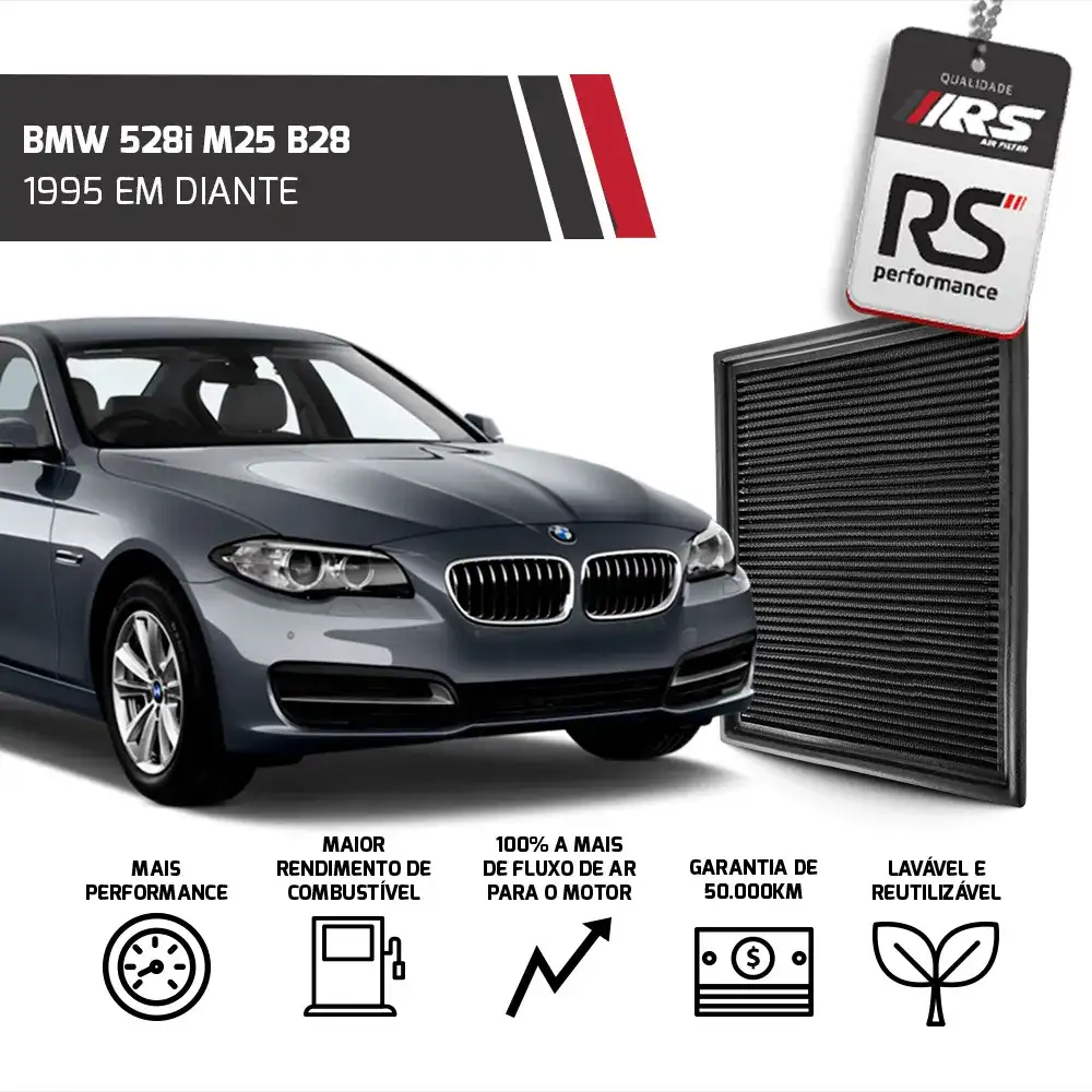 Filtro Esportivo Inbox Bmw M50 M52 M54 S50 1990 Em Diante