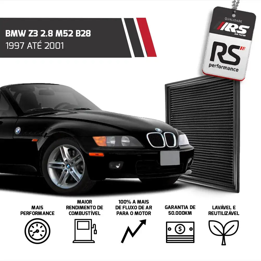 Filtro Esportivo Inbox Bmw M50 M52 M54 S50 1990 Em Diante