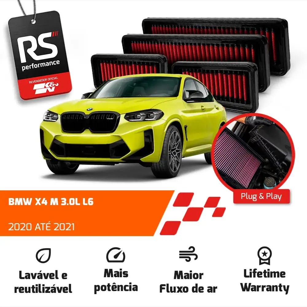 Filtro Esportivo Inbox Bmw X3 X4 M 3.0 L6 2020 Até 2021