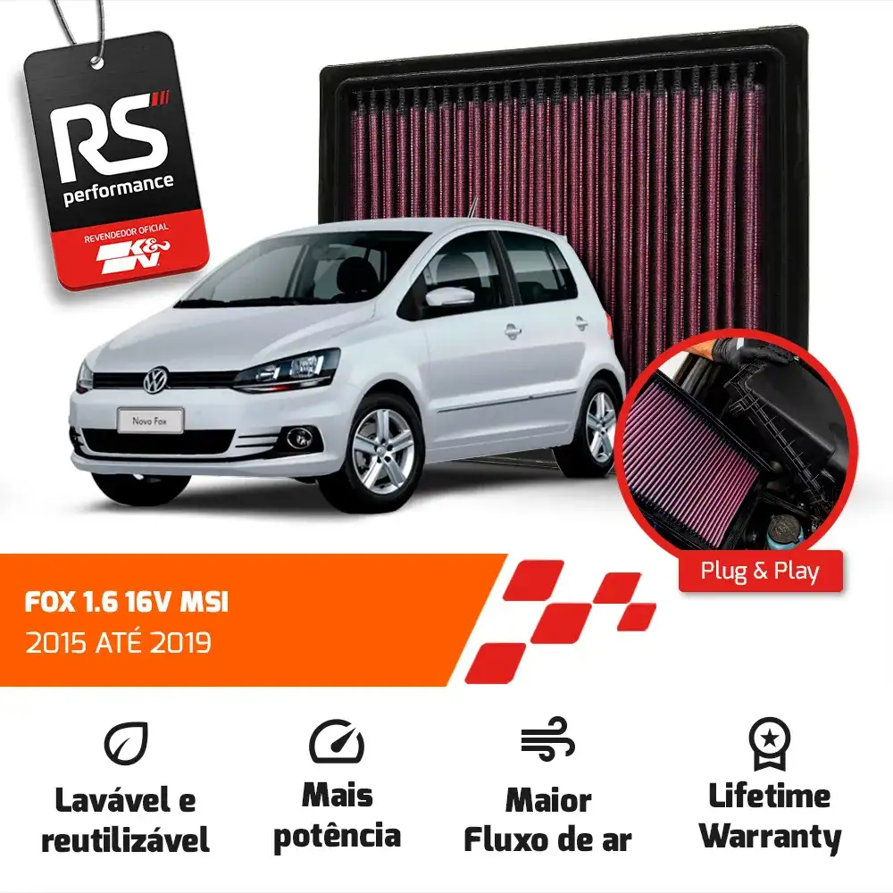 Filtro Esportivo Inbox Volkswagen 1.6 16v Msi 2015 Até 2020