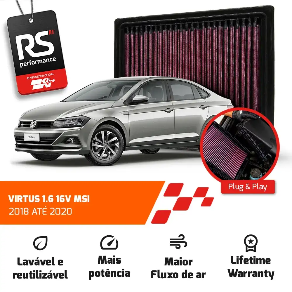 Filtro Esportivo Inbox Volkswagen 1.6 16v Msi 2015 Até 2020
