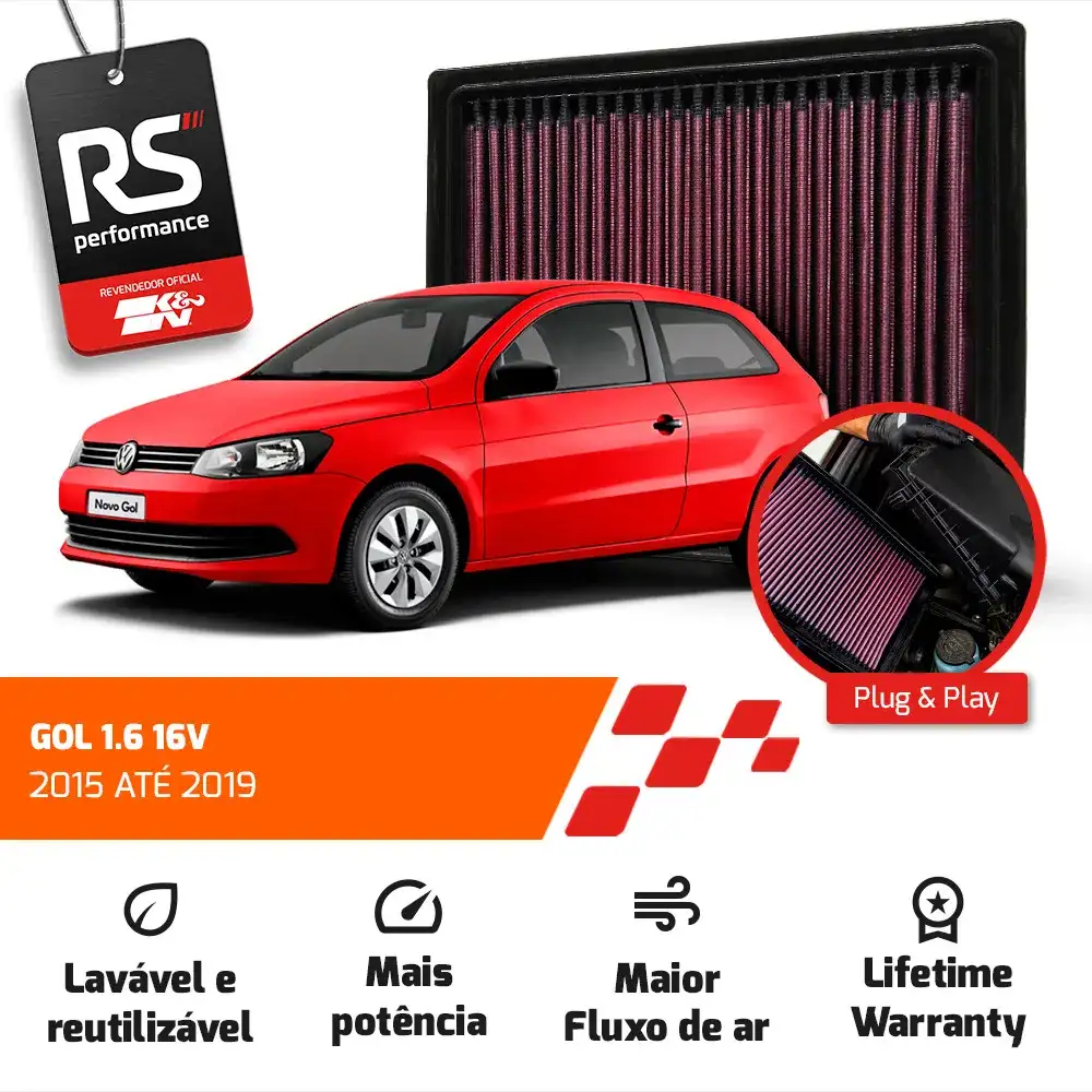 Filtro Esportivo Inbox Volkswagen 1.6 16v Msi 2015 Até 2020