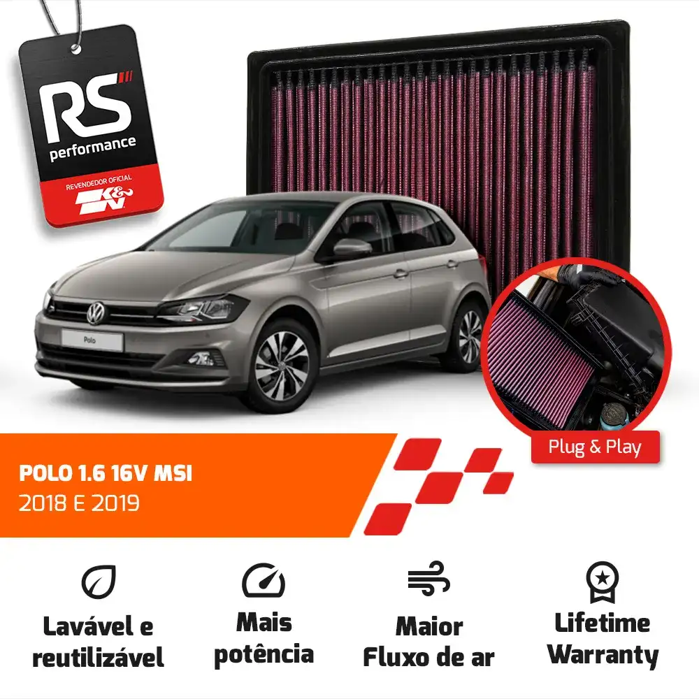Filtro Esportivo Inbox Volkswagen 1.6 16v Msi 2015 Até 2020