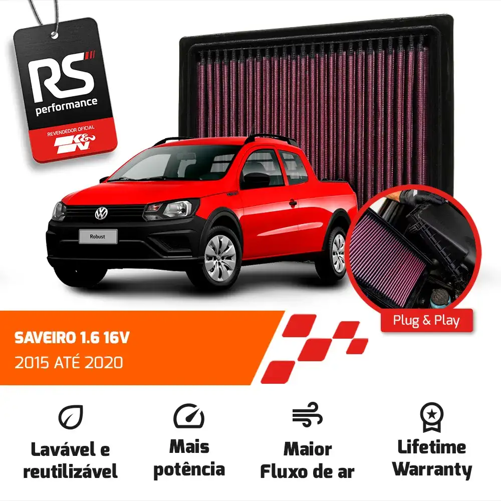 Filtro Esportivo Inbox Volkswagen 1.6 16v Msi 2015 Até 2020