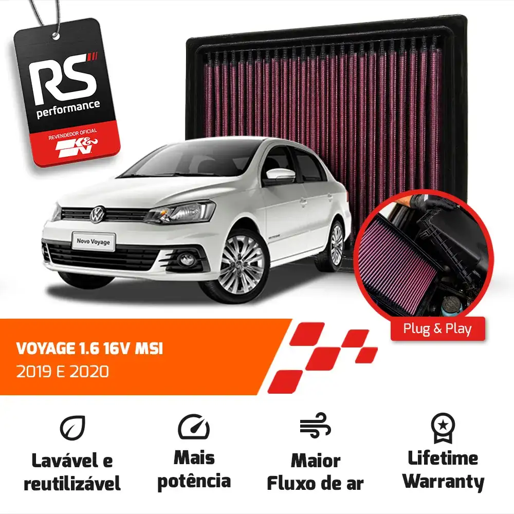 Filtro Esportivo Inbox Volkswagen 1.6 16v Msi 2015 Até 2020