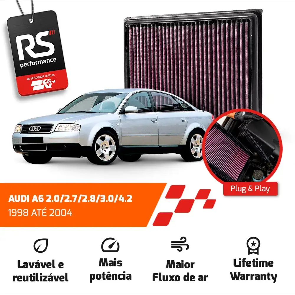 Filtro Esportivo Inbox Vw Audi 1.8 2.8 30v 1996 Até 2005