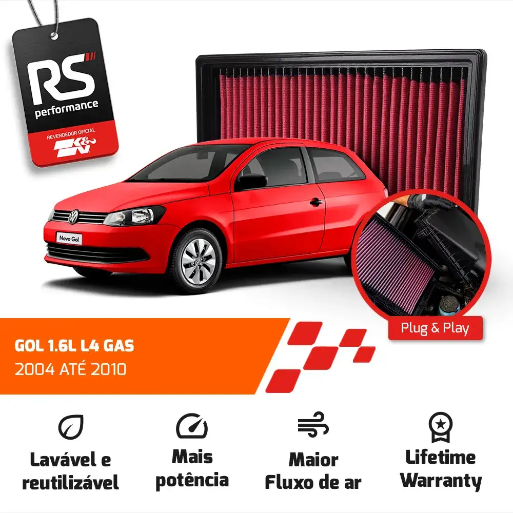 Filtro Esportivo Inbox Vw Gol Saveiro Parati 1.6 2004-2010