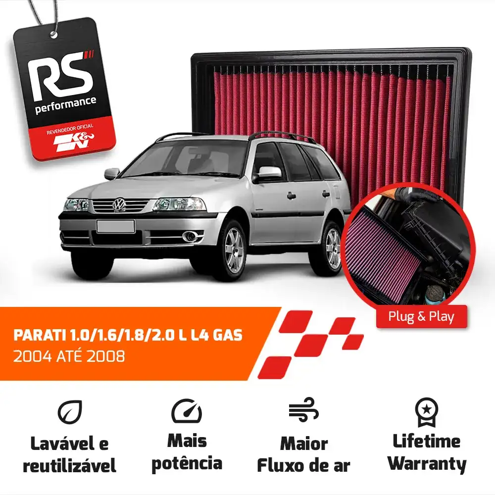 Filtro Esportivo Inbox Vw Gol Saveiro Parati 1.6 2004-2010