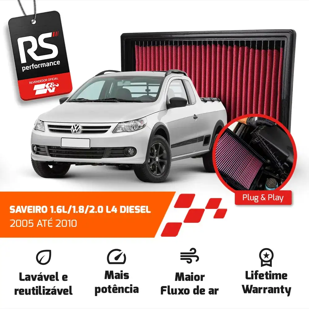 Filtro Esportivo Inbox Vw Gol Saveiro Parati 1.6 2004-2010
