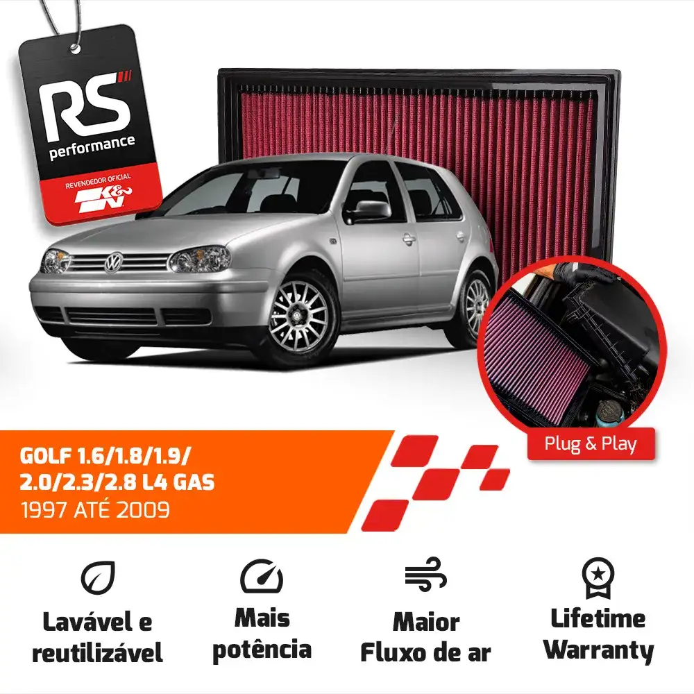 Filtro Esportivo Inbox Vw Bora Jetta Golf 2.0 1996 Até 2009
