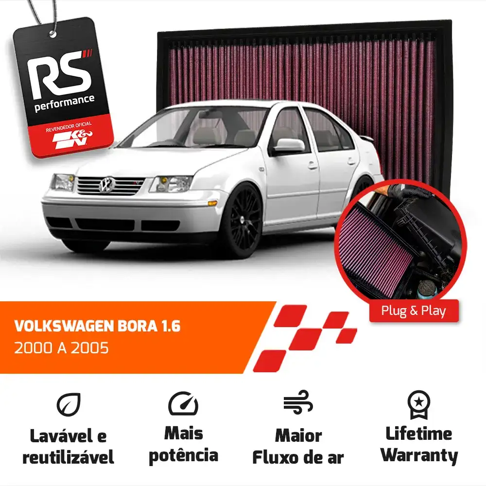 Filtro Esportivo Inbox Vw Bora Golf Fox 1.6 Mi 2000 Até 2011