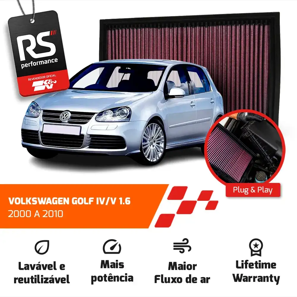 Filtro Esportivo Inbox Vw Bora Golf Fox 1.6 Mi 2000 Até 2011