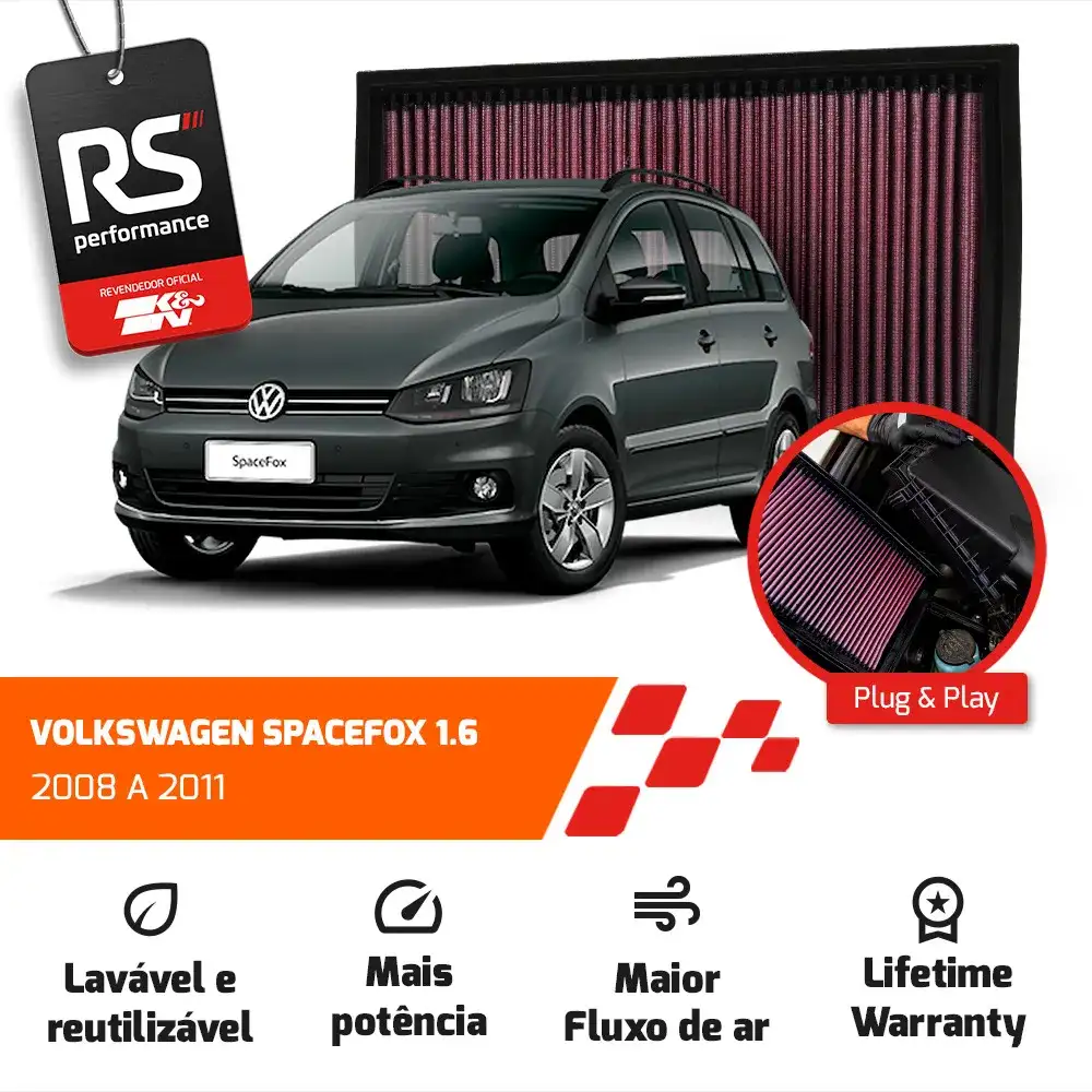 Filtro Esportivo Inbox Vw Bora Golf Fox 1.6 Mi 2000 Até 2011